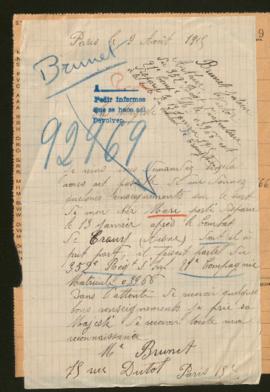 Expediente de Julien Arthur Victor Brunet