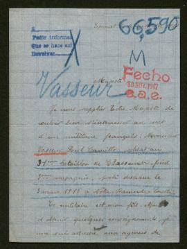 Expediente de Paul Camille Vasseur