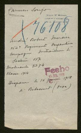 Expediente de André Robert Mercier