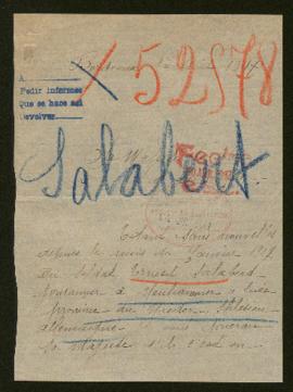 Expediente de Ernest Salabert