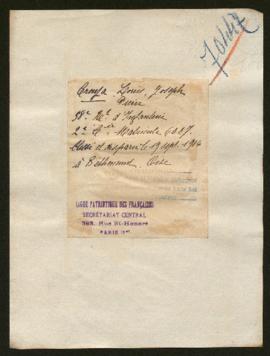 Expediente de Louis Joseph Pierre Crouja