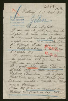 Expediente de Albert Félix Gelin