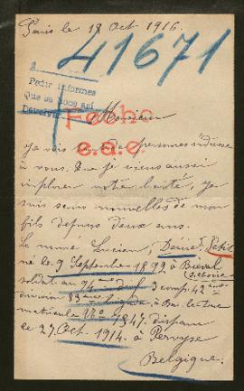 Expediente de Lucien Désiré Petit