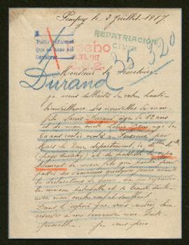 Expediente de Louis Durand y Louis Dion