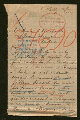 Expediente de la familia Maseret Gébleux, monsieur Lemaitre y el alcalde de Fargniers