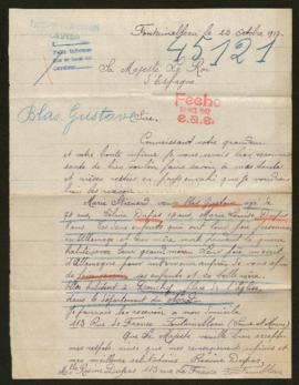 Expediente de Marie Blas Stiénard y la familia de Rosine Dupas