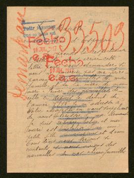 Expediente de Mathieu Demarteau y familia y madame veuve Charlier Grand