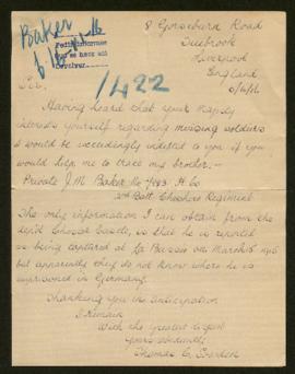 Expediente de J. M. Baker