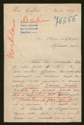 Expediente de Etiènne Joseph Norbola