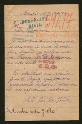 Expediente de Désiré van de Voorde y familia