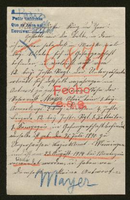 Expediente de Alois Mayer