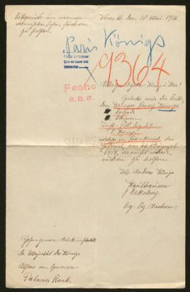 Expediente de Franz Königs