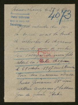 Expediente de Giovanni Frosio