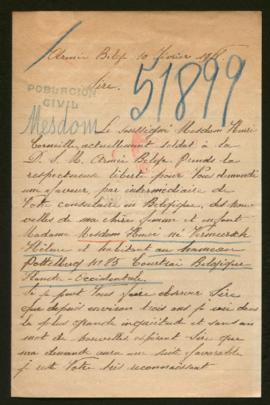 Expediente de Hélène Mesdom Vermeersch e hijo