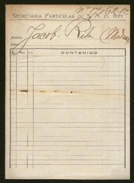 Expediente de la familia Jacob-Fons