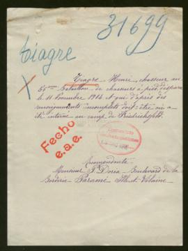 Expediente de Henri Liagre