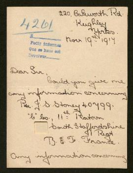 Expediente de J. S. Stoney