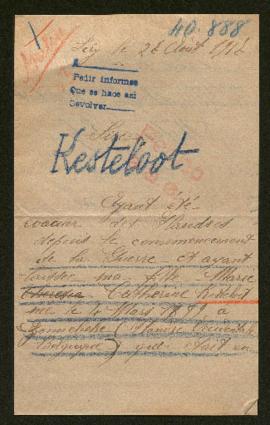 Expediente de Marie Catherine Kesteloot