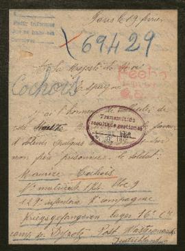 Expediente de Maurice Cochois