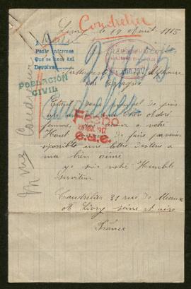 Expediente de madame Coudrelier Agnan