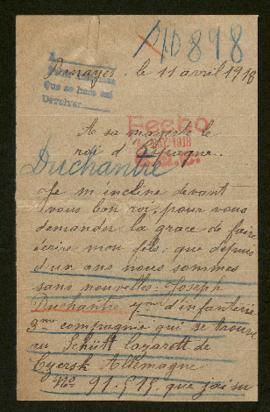 Expediente de Joseph Duchantre