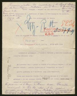 Expediente de Henri Piollet y Marie Joseph Petit