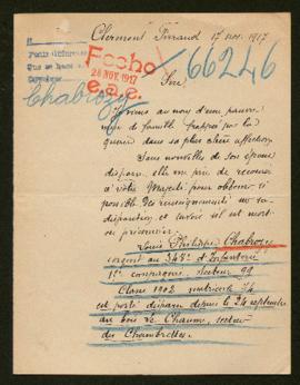 Expediente de Louis Philippe Chabrozy