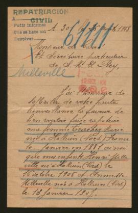 Expediente de la familia Milleville-Trachez