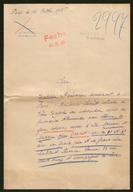 Expediente de la familia Oscar Gonnet y su criada, Elise Décamp