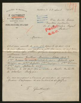 Expediente de Maurice Gautheret