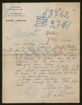 Expediente de Ulysse Amiot y Moureau