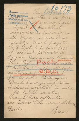 Expediente de Pierre Victor Cosnard