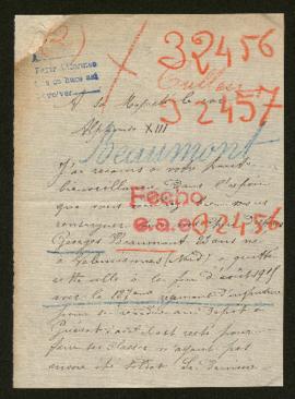 Expediente de Georges Beaumont y Richard Cullen