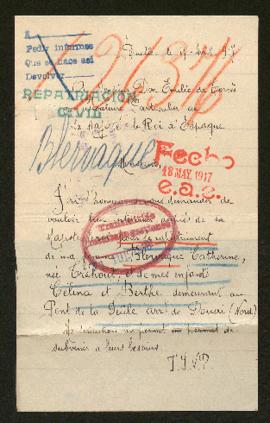 Expediente de la familia Blervaque-Tréhout