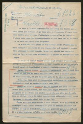 Expediente de Nelly Courtois y las familias Bleriot-Touret y Vaille-Bouchez