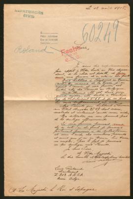 Expediente de madame Louis Roland