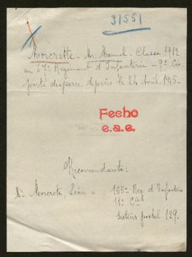 Expediente de Marcel Morcrette