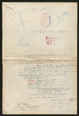 Expediente de Georges Louis Victor Fèvre