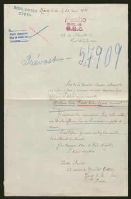 Expediente de madame veuve Prévost Talon