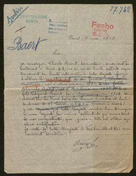 Expediente de la familia Baert Meurisse