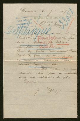 Expediente de Marie Delplanque Bar