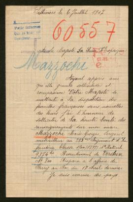 Expediente de Marie Georges Mazzochi
