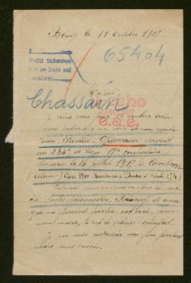 Expediente de Jean Fernand Chassain
