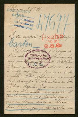 Expediente de la familia de Germaine Carton