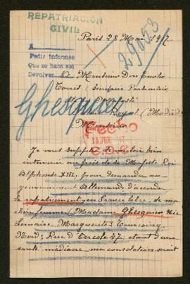 Expediente de Marguerite Ghesquier Lemaire