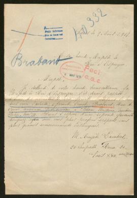 Expediente de Emile Brabant y familia