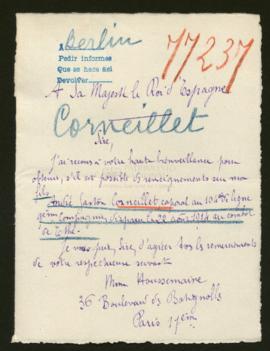 Expediente de André Gaston Corneillet