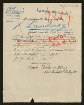 Expediente de Josef Landweg