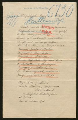 Expediente de Leonhard Hertlein