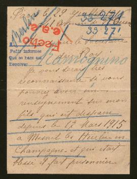 Expediente de Antoine Armand Ramognino